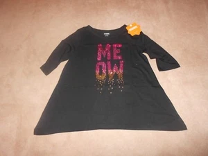 NEW, GYMBOREE GIRLS SPARKLE MEOW TUNIC, SIZE SMALL 5/6 - Picture 1 of 2