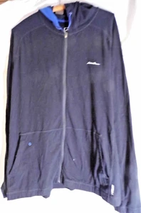 Coat Eddie Bauer Free Dry Hoodie Jacket Mens Sz 2XL Black Full Zip Active Fit - Picture 1 of 7