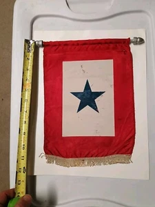 Vintage WWII? Military Banner Blue Star Son In Service 12" Soldier Armed Forces - Picture 1 of 7