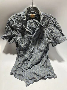 Boss Orange Shirt Junior's Short Sleeve Blue Size Medium - Picture 1 of 4