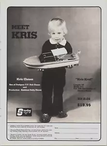 Sterling Models Kris Kraf RC Boat Kit B-28 Print Ad Ephemera Wall Art Decor - Picture 1 of 1