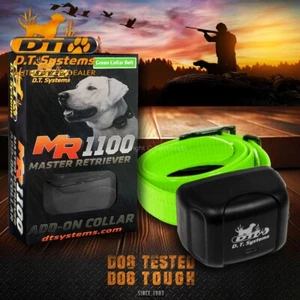 DT Systems MR 1100 Add-On Collar Dog Receiver Green Strap MAXX-Range 360° - Picture 1 of 7