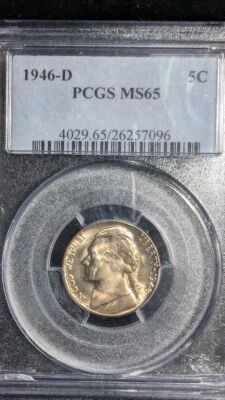 1946-D 5C PCGS MS65 - 26257096 - Image 1 of 2