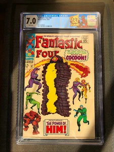 Fantastic Four 67 CGC 7.0 WHITE PAGES 1st Adam Warlock AKA Him custom 9.9 label  - Picture 1 of 12