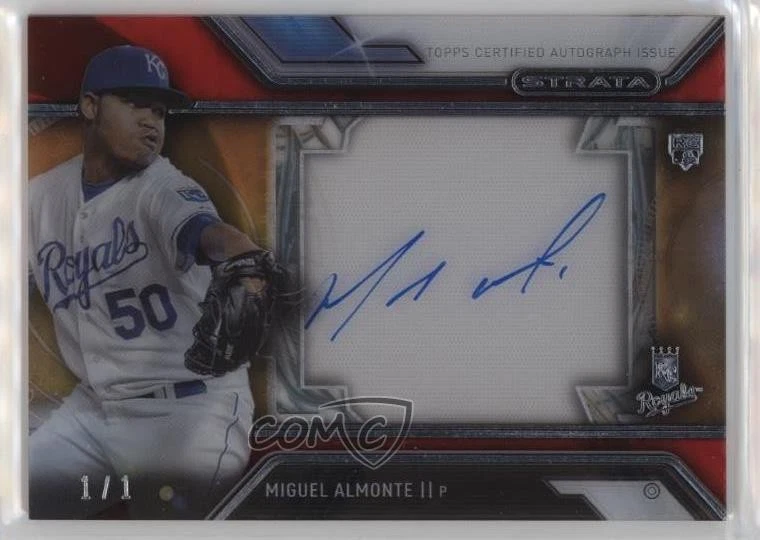 2016 Topps Strata Auto Red 1/1 Miguel Almonte #SA-MA Rookie Auto RC nd3 - Image 1 of 3