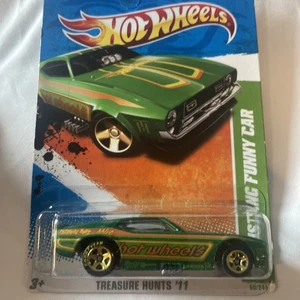 71 Mustang Funny Car Hot Wheels Green Mattel Treaure Hunt 2011 Diecast Car - New - Picture 1 of 4
