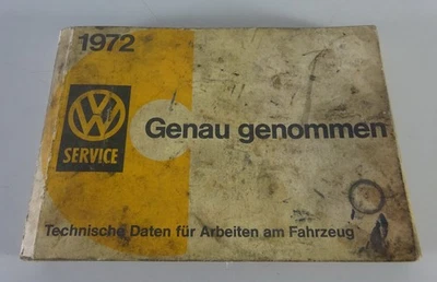 Manual De Taller Inspección VW Escarabajo, T2, K70, Tipo 3 + Tipo 4 De 1972 - Imagen 1 de 4