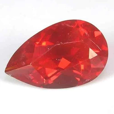 可调节宝石天然墨西哥火红橙色火 OPAL - 珍珠切割 — 第 1/4 张图片