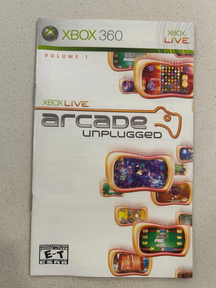 XBOX LIVE ARCADE UNPLUGGED - XBOX 360 - INSTRUCTION MANUAL - Image 1 of 1