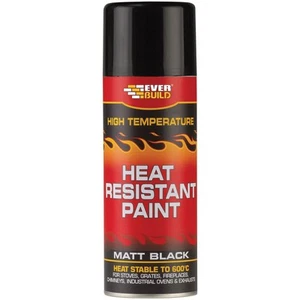 Everbuild Heat Resistant Paint Aerosol 400ml 486786 - Picture 1 of 2