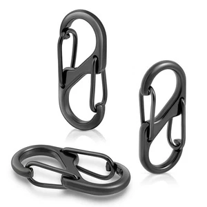 12Pcs Metal Carabiner Clip Lobster Clasp Spring Snap S Hooks for DIY Key Chai... - Picture 1 of 7