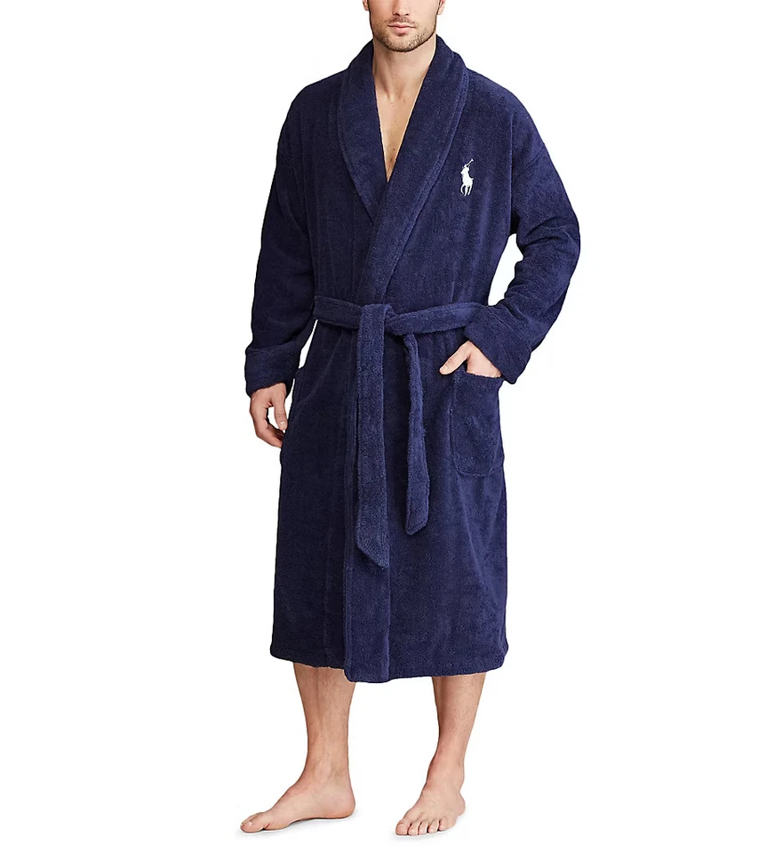 Polo Ralph Lauren RY22RT Hombre Alto 100% Algodón Chal Terry Bata Foto 1 de 1