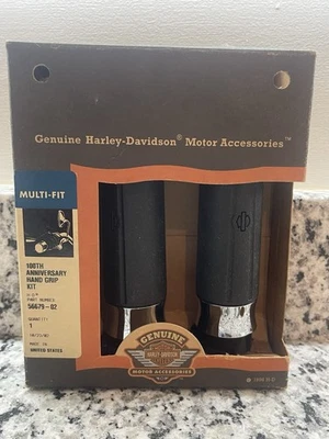 2003 Harley Davidson 100th Anniversary Handlebar Grips - NEW IN BOX - OEM - HD - Image 1 of 4
