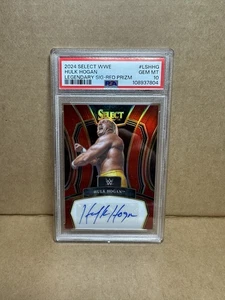 2024 Select WWE Hulk Hogan Legendary Signature Red Prizm Auto /99 PSA 10 - Picture 1 of 3
