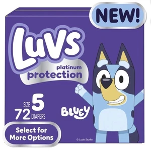 Luvs Windeln Platinum Protection Größe 5 Bluey Babywindeln 72 Stück Karton OW - Bild 1 von 10