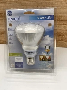 GE Reveal R30 CFL Bulb 61164 NEW 65w 660 Lumens 9 Year Bulb - Picture 1 of 6
