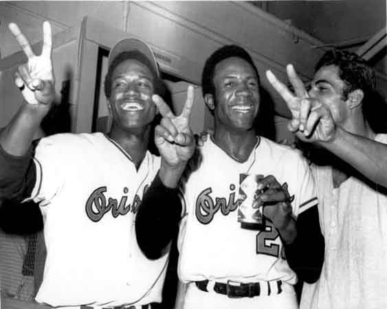 PAUL BLAIR FRANK ROBINSON MARK BELANGER BALTIMORE ORIOLES 8X10 PHOTO  - Image 1 of 1