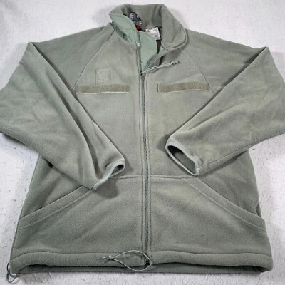Polartec Fleece Jacket Military Mens Small Green Full Zip Cold Weather - Image 1 of 4