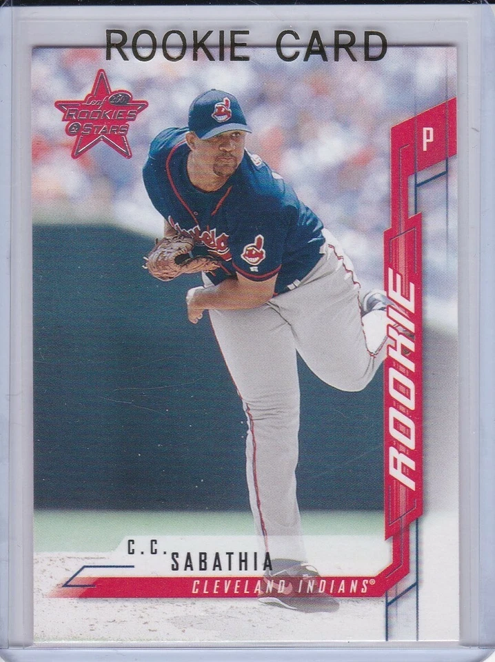 C.C. TARJETA DE NOVATO SABATHIA Hoja R&S Estrellas Béisbol RC CC Clevleand NY Yankees! Foto 1 de 2