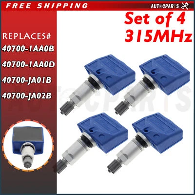 4PCS TIRE PRESSURE SENSOR TPMS For NISSAN 350Z INFINITI FX35 Q45 40700-CD001 - Image 1 of 4