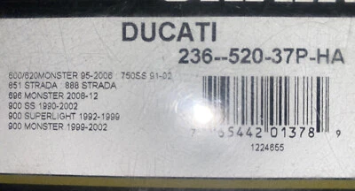 DUCATI REAR SPROCKET STRADA MONSTER SS SUPERLIGHT 520-37 TOOTH 236--520-37P-HA - Image 1 of 4