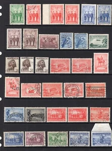 AUSTRALIA PREDECIMAL SELECTION ALL STAMPS VERY FINE USED FRONT AND REAR - Picture 1 of 1