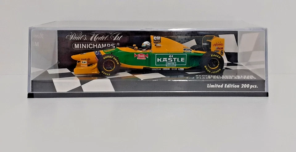 Benetton Ford B193b Ricardo Patrese 3rd Place British GP 1993 Minichamps 1/43