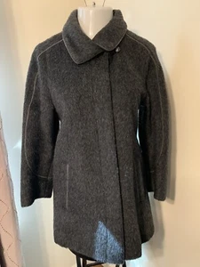 Abrigo Wiel Der Stadt Gris Llama/Alpaca 100% Noble Pelo Natural, Mujer’s Talla US 8 - Imagen 1 de 11