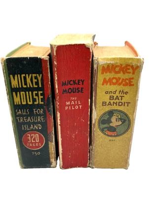 Lote de 3, Vintage 1930 Walt Disney Mickey Mouse, Big Little Books, #1153 y #750 Foto 1 de 4