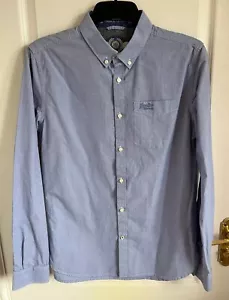Superdry 'New Shirt Shop' men's casual light blue long sleeve shirt Large - Picture 1 of 8
