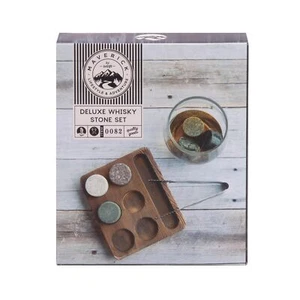 Maverick Deluxe Whisky Stone Set - 6 x Granite Stones With Pouch Tongs & Tray - Bild 1 von 5