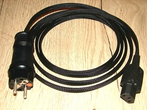 High-End-Netzkabel "U-Silver", Bals-Stecker, 1m! - Afbeelding 1 van 2
