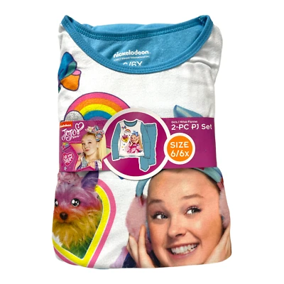 Nickelodeon - Juego de pijama de franela de 2 piezas para niñas Jojo Siwa - Azul claro - 6/6X Foto 1 de 4