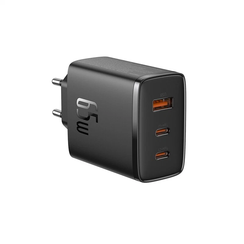 BASEUS OS-Cube Pro 2xUSB-C + USB 65W Ladegerät - Schwarz (P10152301113-00)