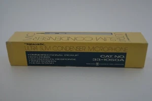 Vintage NOS Realistic Cat No. 33-1050-A Ultra Slim Condenser Microphone - Picture 1 of 3