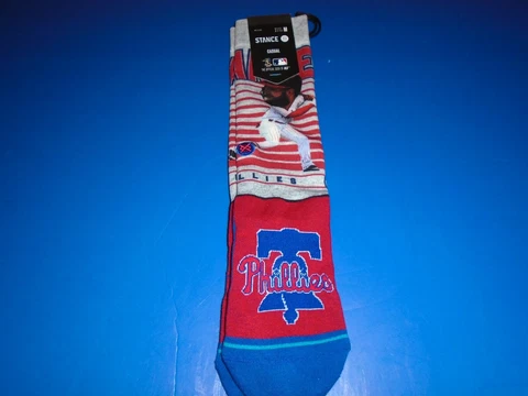 Bryce Harper Philadelphia Phillies Stance Big Head Casual Socks Medium NWT Cover