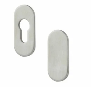 Kleberosette Rosette oval Edelstahl 3mm PZ oder Blind - Bild 1 von 7