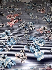 Túnica Lularoe Perfect T Rayas Azul Blanco Pensamientos Peonías Plus XL 20/22 22/24 ❤️ - Imagen 1 de 14