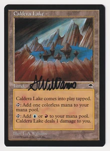Signed Caldera Lake LP Tempest Artist L.A. Williams 1997 MTG Magic Rare Land EDH - Picture 1 of 2