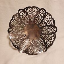 Vintage International Silver Co. 3 Footed LOVELACE Pattern 1425 Tray 6.25"