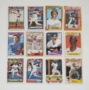 Rangers Guardians Julio Franco Lot 1987 Topps 160 1989 Topps Glossy 14 Cleveland - Picture 1 of 12
