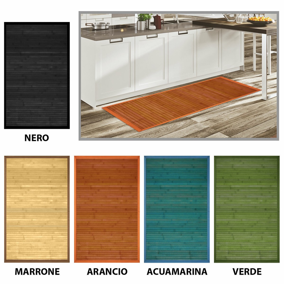 Confezioni Giuliana Tappeto Bamboo sfumato Cucina e Multiuso cm