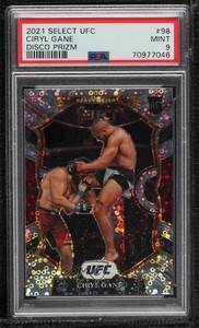 2021 Panini Select UFC Concourse Disco Prizm Ciryl Gane #98 PSA 9 MINT Rookie RC