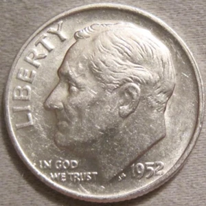 NICER AS SHOWN - 1952 D ROOSEVELT DIME *** 90% SILVER *** 539 - Picture 1 of 6