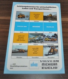 VME Volvo BM Michigan Euclid Dump Truck Loader Dumper Brochure Prospekt