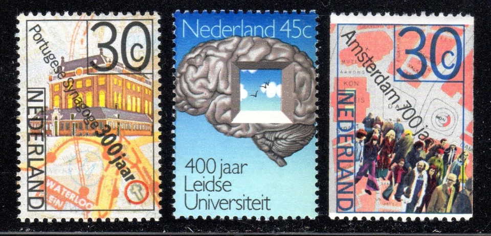 1975 Nederland SC# 522, 526 - 700th Anniv. of Amsterdam-3 Different Stamps -M-NH - Image 1 of 1