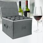 Stemware Storage Container with Dividers Box for Glassware Wine Glasses
