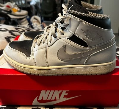 Nike Air Jordan 1 Mid Retro Pure Platinum Prata Metálica 554724-032 Masculino 10.5 - Imagem 1 de 4
