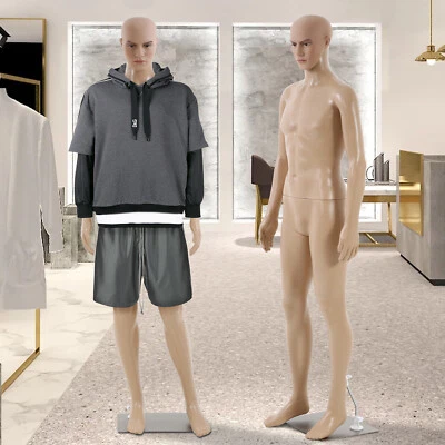 PIKAQTOP 73" Mannequin Male Detachable Torso Manikin Dress Form Full Body Mannequin Stand
