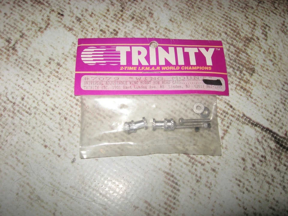 Vintage RC Trinity Knurled Wing Mount Set Silver 7079 - Image 1 of 1